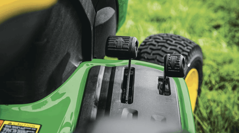 John Deere lawn mower close up