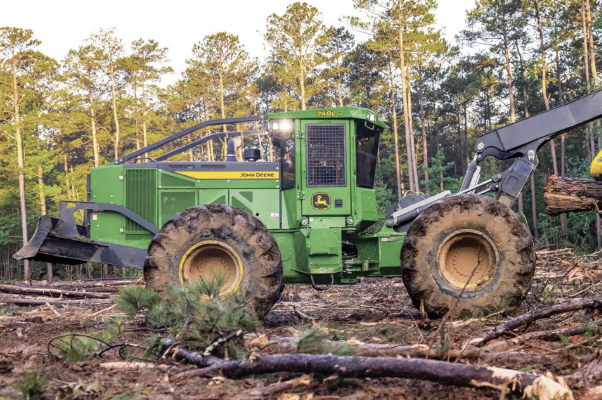 The L-III Skidder features a newly engineered cab designed to minimize operator fatigue and enhance precision control. 