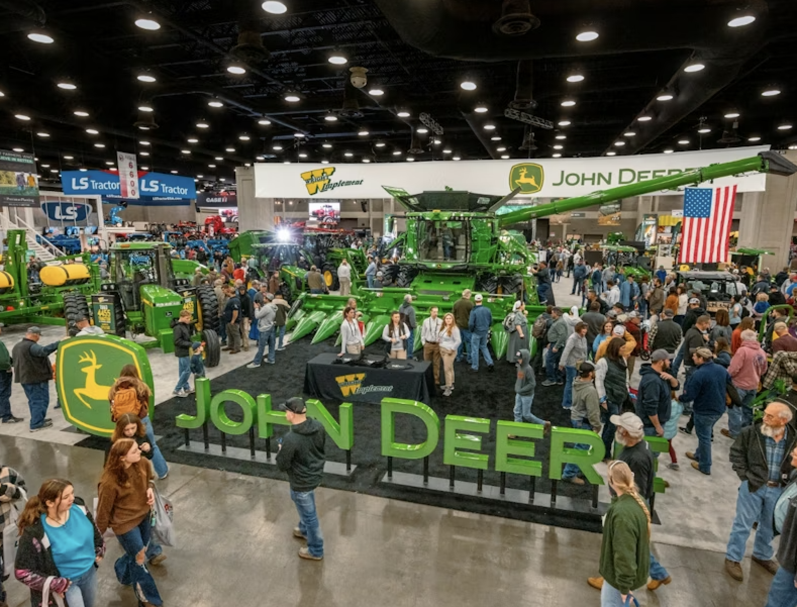 The National Farm Machinery Show returns to Louisville, drawing farmers and dealers to the Kentucky Exposition Center.