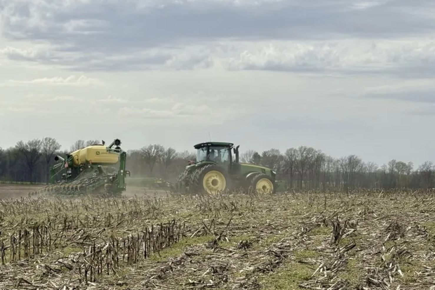 A farmer plants in southern Indiana. Credit: Courtesy of Madison Wozniak