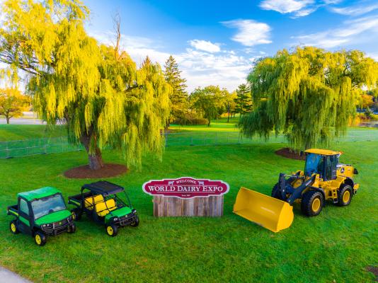 Visit John Deere at World Dairy Expo 2026, September 29–October 2 in Madison, Wisconsin. Connect with John Deere representatives and learn more about equipment and technology relevant to dairy and livestock operations.